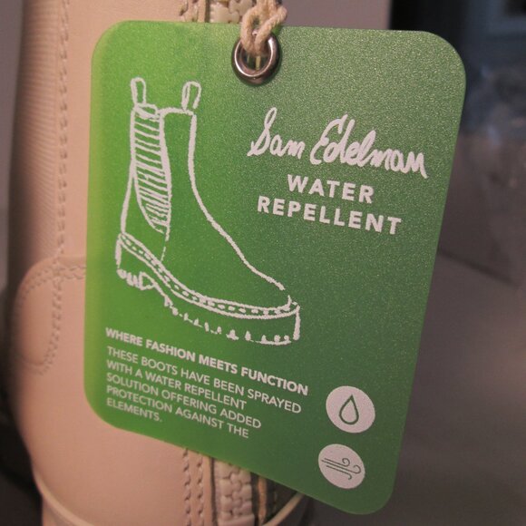 Sam Edelman Genia Chelsea Boots Ivory Leather Sz 6 - Picture 8 of 10